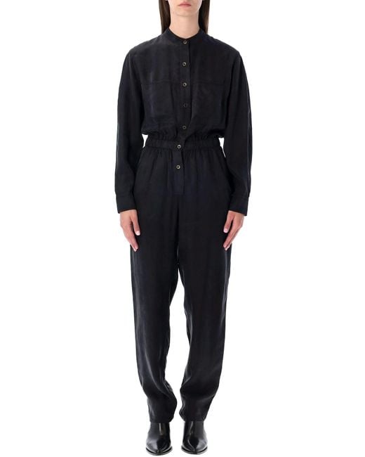 Isabel Marant Black Buttoned Jumpsuit