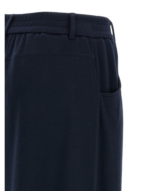 Brunello Cucinelli Blue Cotton Casual Pants