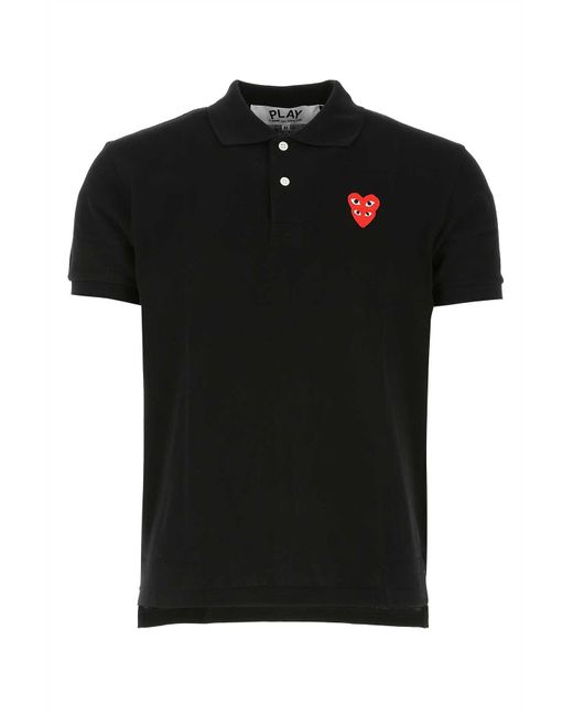 COMME DES GARÇONS PLAY Black Comme Des Garcons Play Polo for men