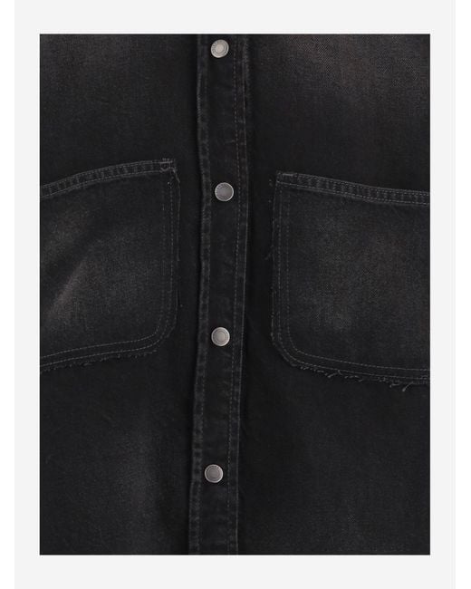 Haikure Black Shirt Cotton Denim