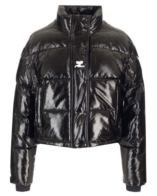 Courreges Black Cropped Puffer Jacket