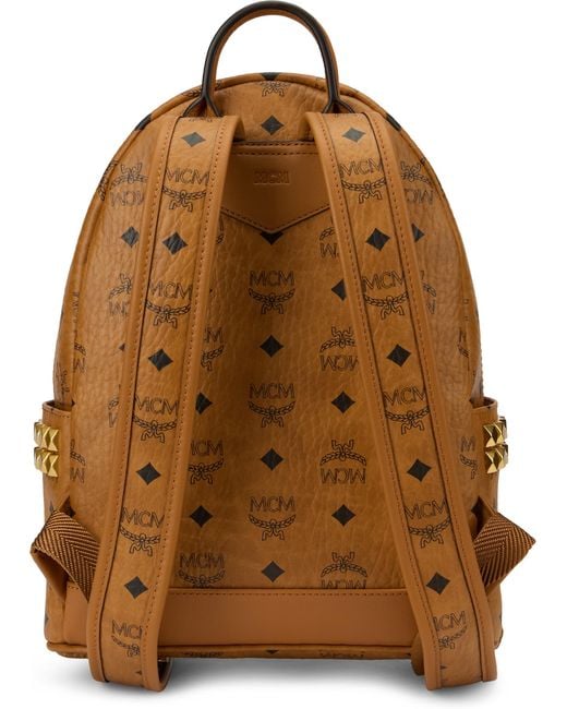 MCM Brown Backpack Stark Synthetic Leather Polyurethane Backpacks