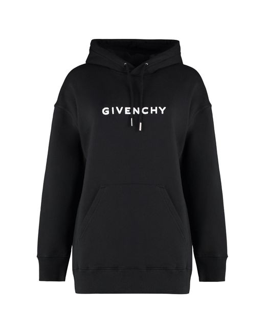 Givenchy Cotton Hoodie in Black | Lyst