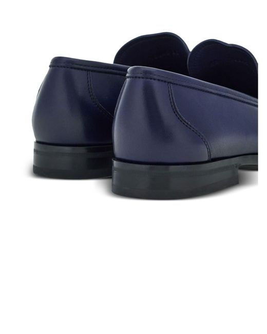 Ferragamo Blue Midnight Leather Loafer for men
