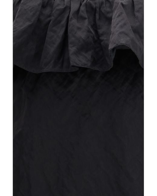 Chloé Black Mini Dress Washed Technical Satin