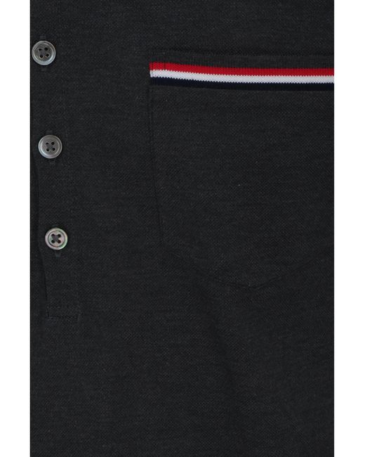 Thom Browne Black Short Sleeves Polo Dark for men