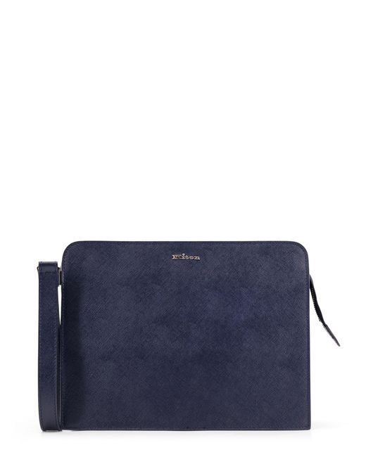 Kiton Blue Clutch for men