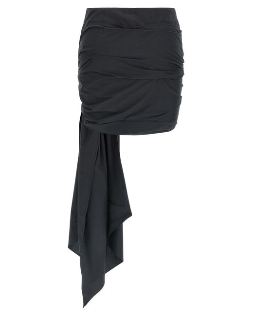 The Attico Black Bow Skirt