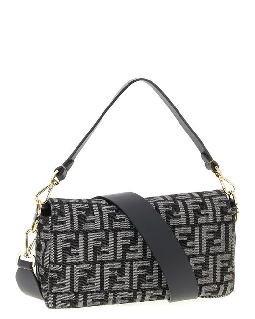 Fendi Metallic Baguette Medium Handbag