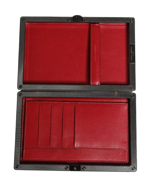 Dolce & Gabbana Natural Velvet Calf Leather Clutch Evening Purse Bag Aluminium