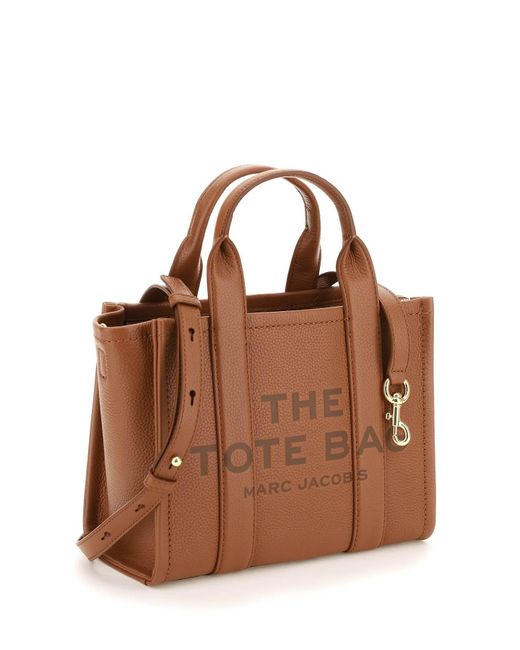 Marc Jacobs Brown Leather The Mini Traveler Tote Bag