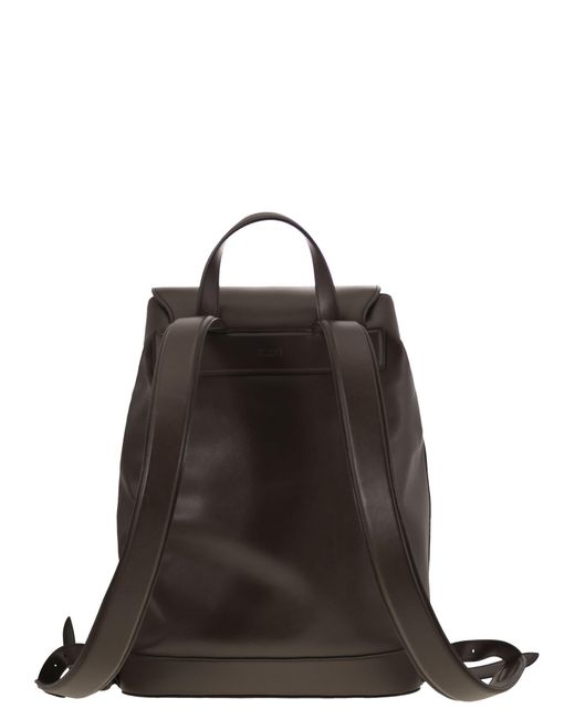 Tod's Black T Timeless Medium Leather Backpack for men