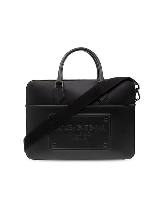 Dolce & Gabbana Black Dolce & Gabbana Briefcase With Logo for men