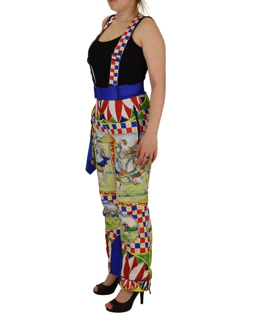 Dolce & Gabbana Multicolor Printed Snow Trouser Pants Polyester