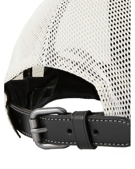 COACH White Embroidered Logo Trucker Hat Cap