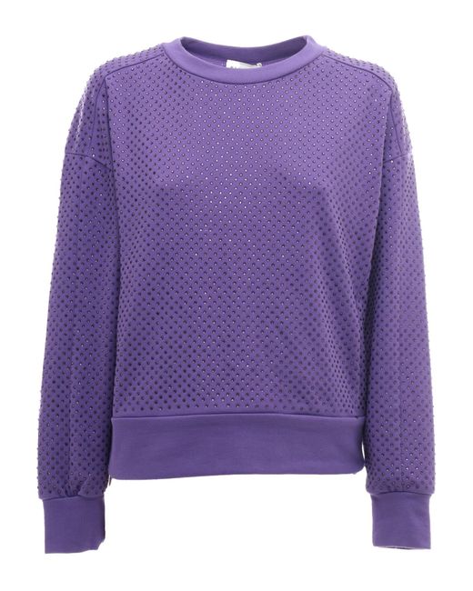 P.A.R.O.S.H. Sweatshirt With Rhinestones in Purple | Lyst