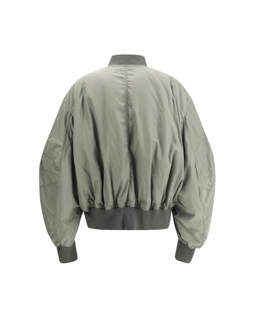 The Attico Gray Nylon Bomber Jacket