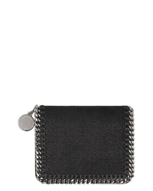 Stella McCartney Black Bi-Fold Wallet Falabella Polyester & Purses