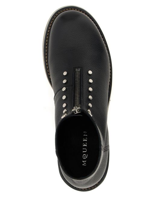 McQueen Black 'Maker' Ankle Boots for men