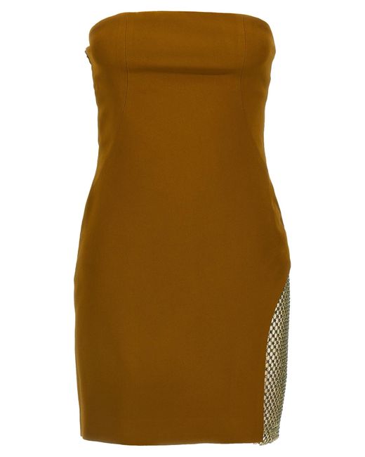 The Attico Natural Sequin Insert Dress