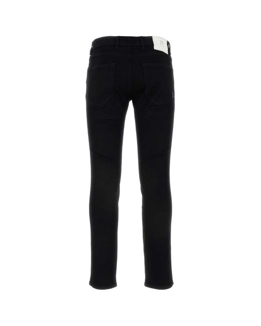 PT01 Black Stretch Denim Rock Jeans for men