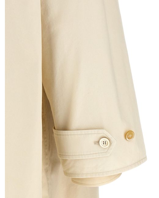 Maison Margiela Natural Layered Cotton Trench Coat for men