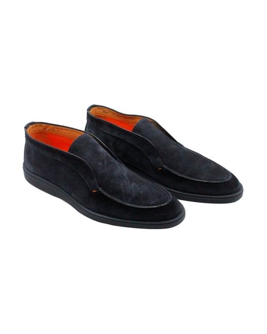 Santoni Blue Desert Boot Shoe for men