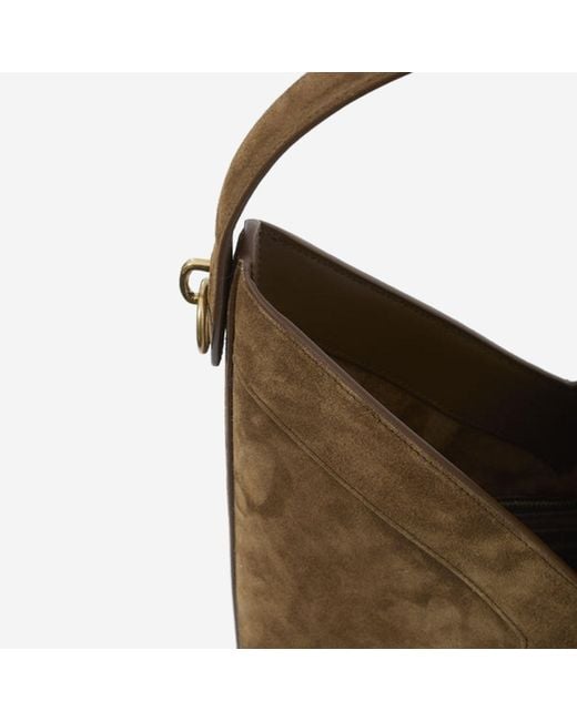 Saint Laurent Green Y Bucket Bag Suede Shoulder