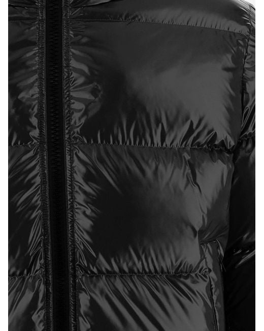 Herno Black Down Jacket Quilted Nylon Padded for men