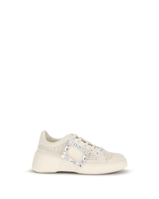 Roger Vivier White Sneakers Viv Skate Upper: Nylon Trainers