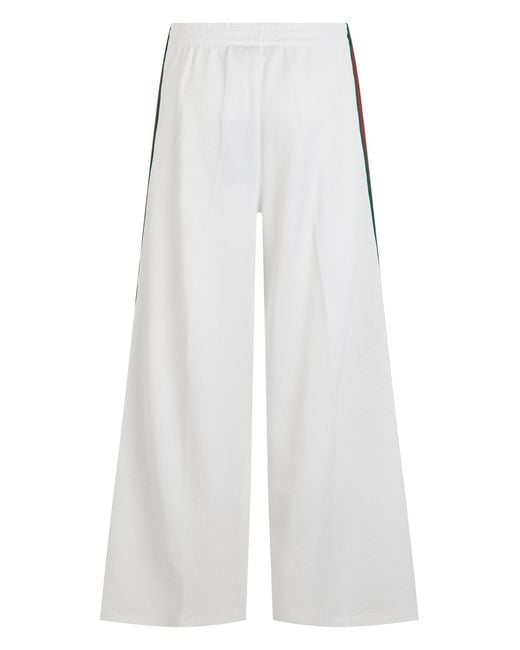 Gucci White Track Pants Cotton