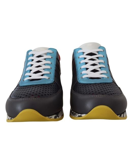 Dolce & Gabbana Blue Sport Low Top Shoes Sneakers for men