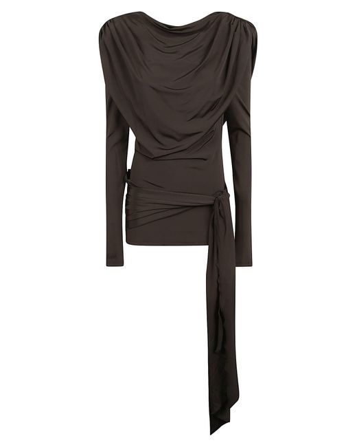 ROTATE BIRGER CHRISTENSEN Black Bow-tie Mini Dress