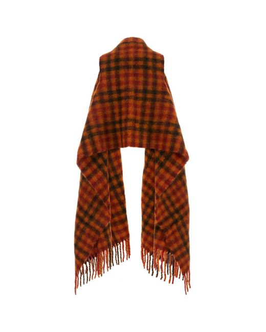 Marni Brown Embroidered Mohair Blend Scarf