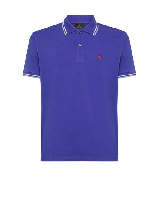 Peuterey Blue Short-Sleeved Polo Shirt for men