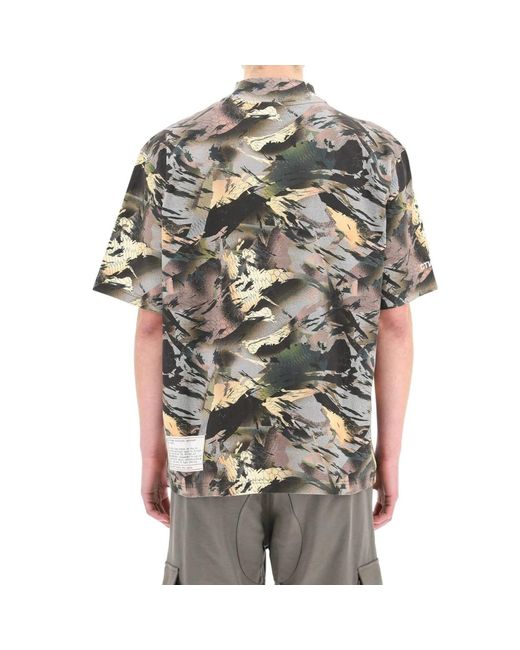 Heron Preston Green Camouflage Print T-Shirt for men