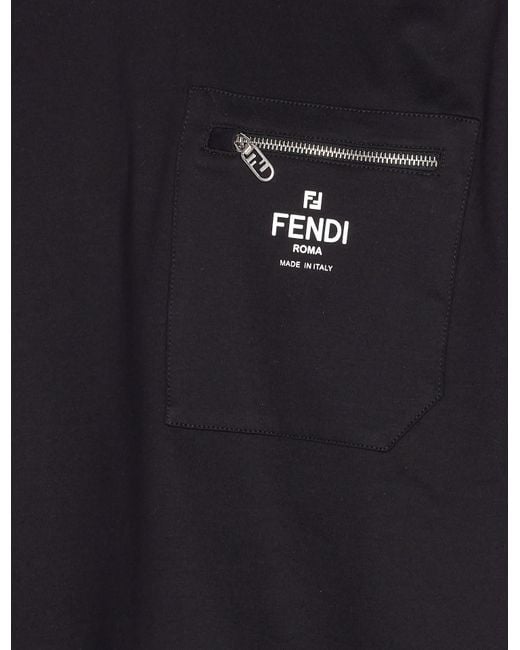 Fendi Black Roma T-Shirt for men