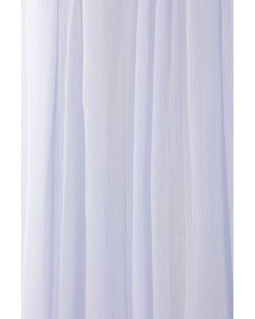 Ermanno Scervino White Semi-Sheer Pleated Maxi Dress