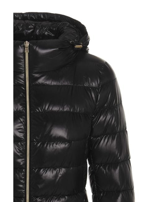Herno Black Hooded Puffer Jacket Casual Jackets, Parka