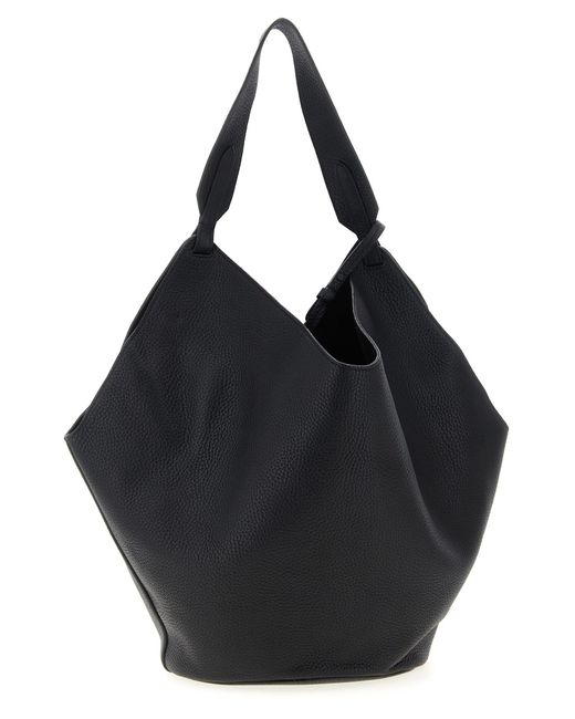 Khaite Black 'Lotus Medium' Shopping Bag