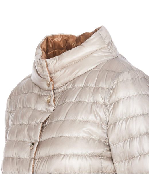 Herno Natural Reversible Button-Up Padded Down Jacket