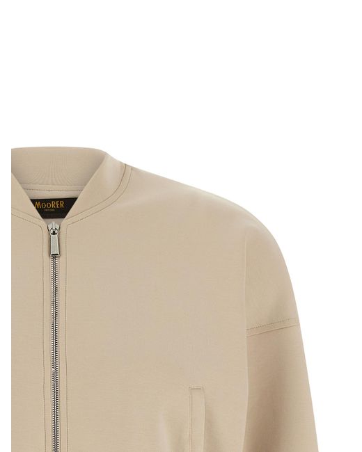 Moorer Natural Tija Sweatshirt Cotton Polyester Elastane