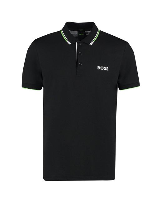 Boss Black Logo Embroidered Short-Sleeved Polo Shirt for men