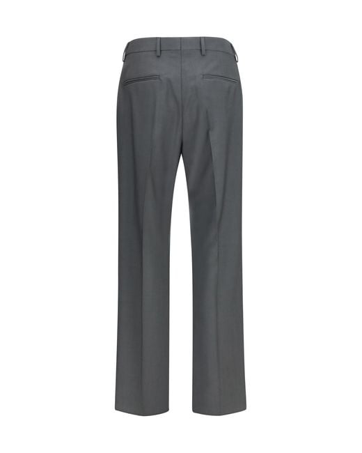 Valentino Gray Wool And Mohair Tailored Pants for men