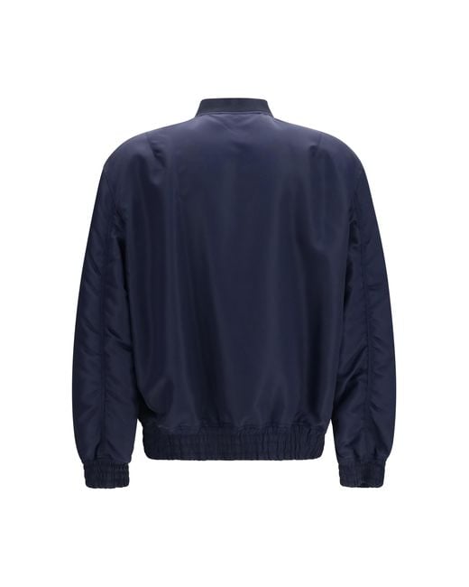Valentino Blue Nylon Jacket With Ruffles Polyamide for men