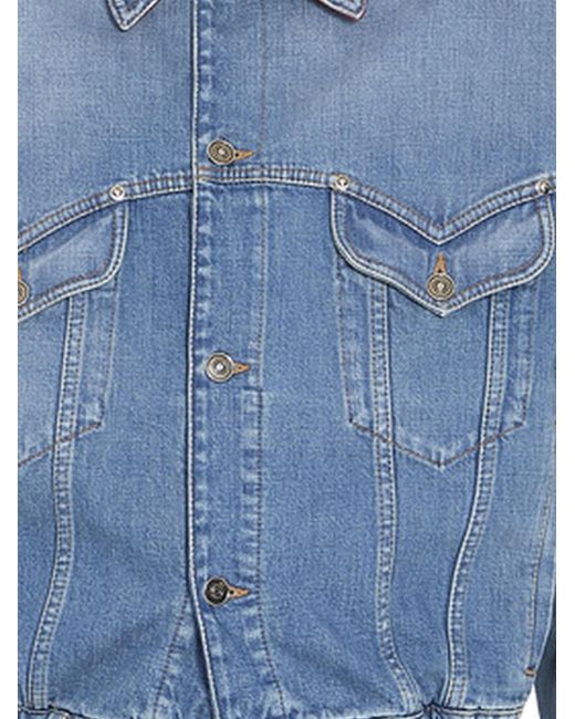 Versace Blue Jacket Cotton Denim for men