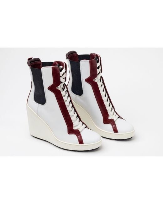 Hogan White H249 Hi-Top Matelasse Shoe