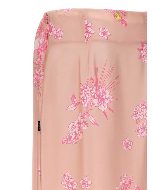Twin Set Pink Floral Print Skirt