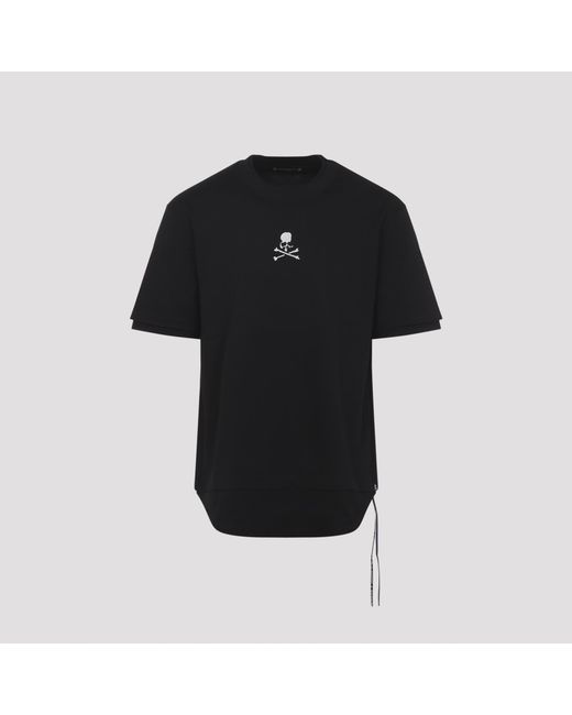 Mastermind Japan Black Layered Short Sleeves Tee Cotton Tshirt for men