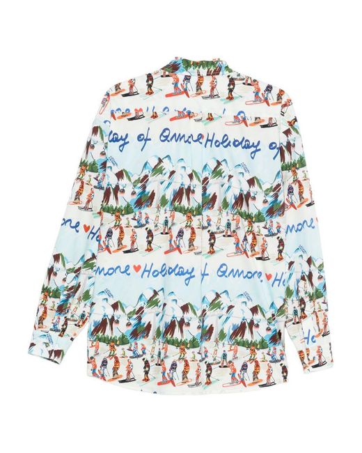 ALESSANDRO ENRIQUEZ White Printed Cotton Shirt